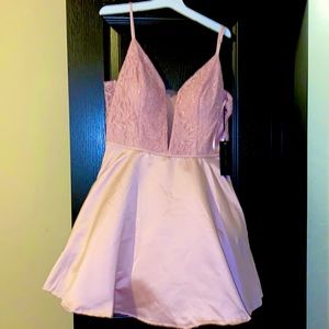 Peach pink homecoming dress
